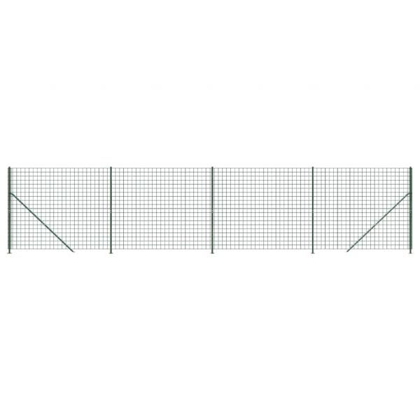 Maschendrahtzaun mit Bodenflansch Grün 1,6x10 m