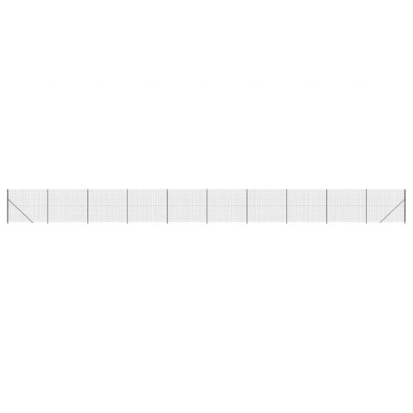 Maschendrahtzaun mit Bodenflansch Anthrazit 1,8x25 m
