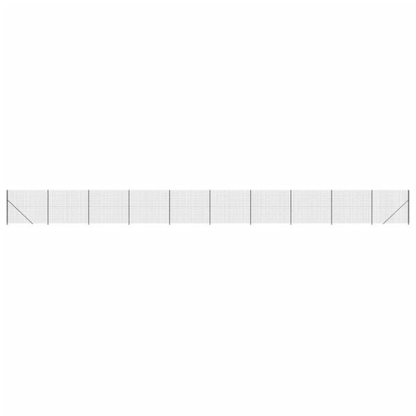 Maschendrahtzaun mit Bodenflansch Anthrazit 1,4x25 m
