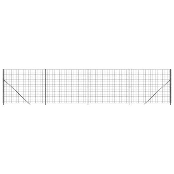 Maschendrahtzaun mit Bodenflansch Anthrazit 2x10 m