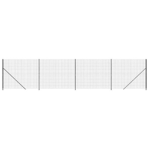 Maschendrahtzaun mit Bodenflansch Anthrazit 2x10 m