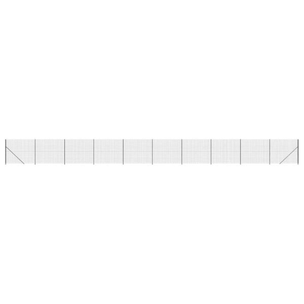 Maschendrahtzaun mit Bodenflansch Anthrazit 1,6x25 m