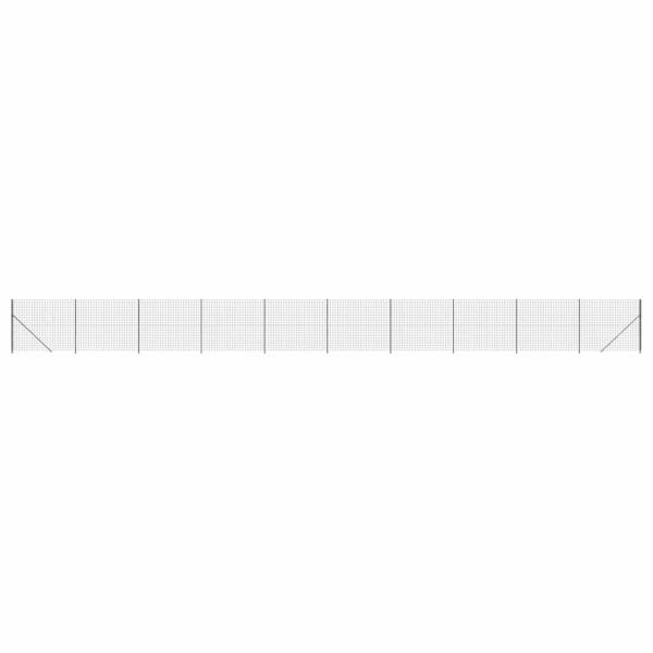 Maschendrahtzaun mit Bodenflansch Anthrazit 1,6x25 m