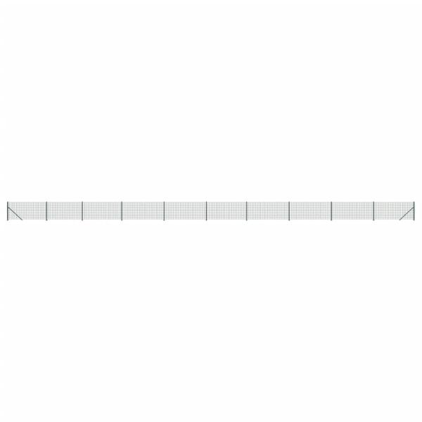 Maschendrahtzaun mit Bodenflansch Grün 0,8x25 m