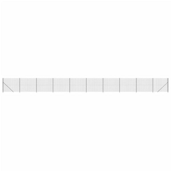 Maschendrahtzaun mit Bodenflansch Anthrazit 1,8x25 m