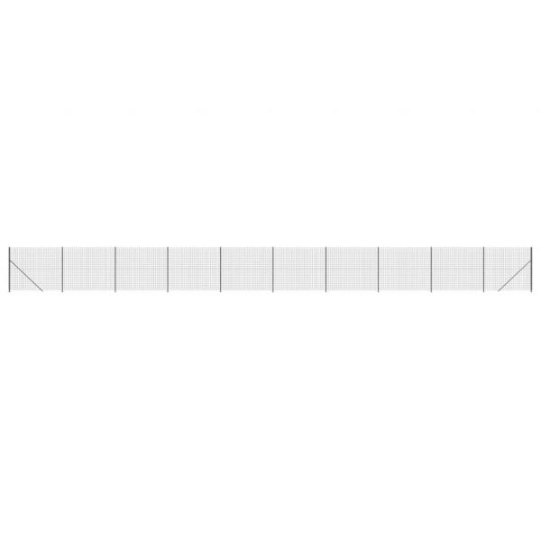 Maschendrahtzaun mit Bodenflansch Anthrazit 1,6x25 m