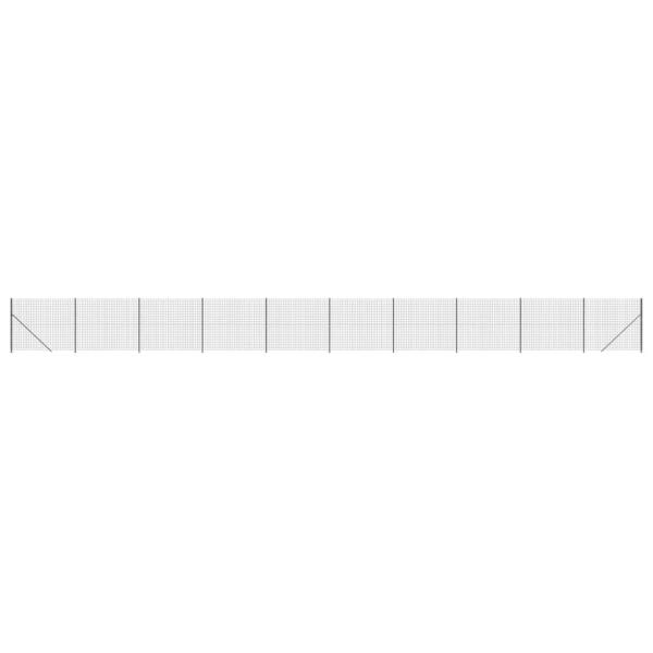 Maschendrahtzaun mit Bodenflansch Anthrazit 1,6x25 m