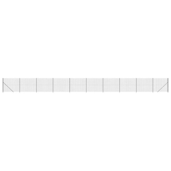 Maschendrahtzaun mit Bodenflansch Anthrazit 1,6x25 m