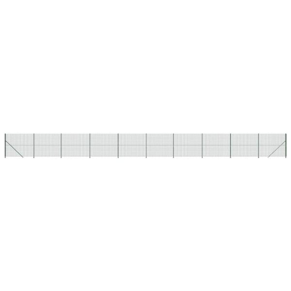 Maschendrahtzaun mit Bodenflansch Grün 1,8x25 m