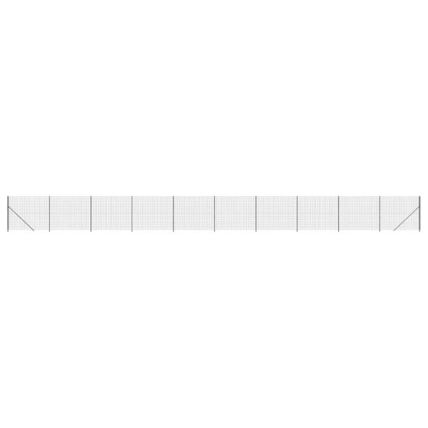 Maschendrahtzaun mit Bodenflansch Anthrazit 2,2x25 m