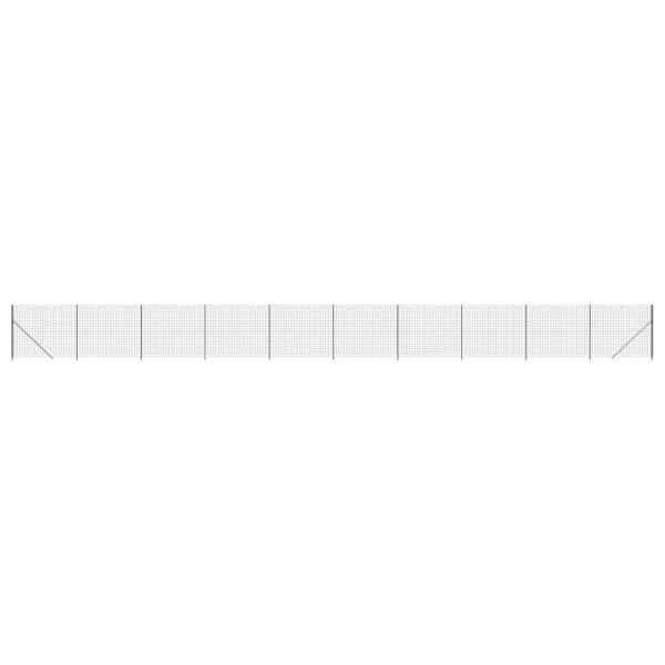 Maschendrahtzaun mit Bodenflansch Anthrazit 2,2x25 m
