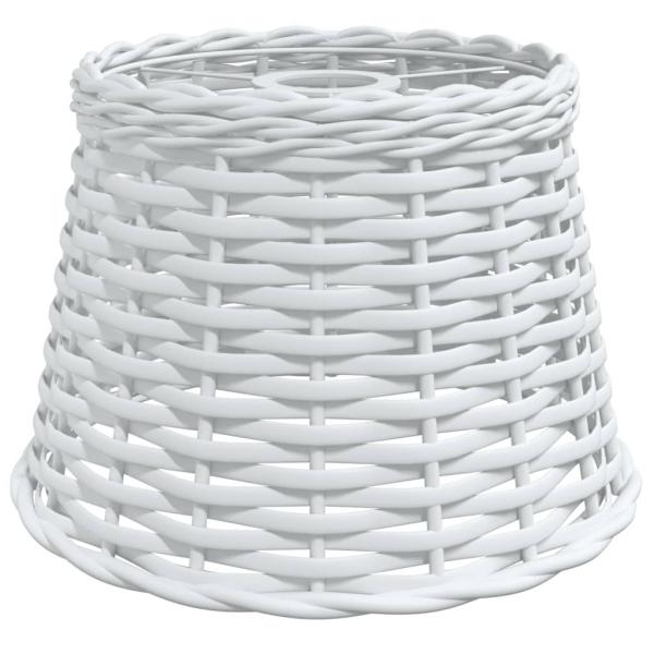 Lampenschirm Weiß Ø25x17 cm Korbweide