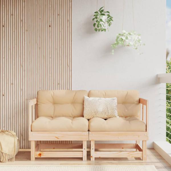 ARDEBO.de - Ecksofas mit Kissen 2 Stk. Massivholz Kiefer