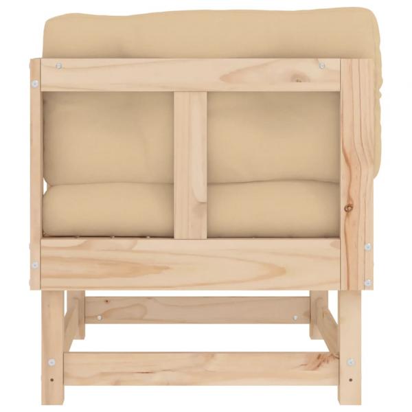 Ecksofas mit Kissen 2 Stk. Massivholz Kiefer