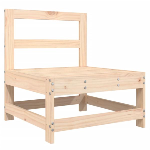 Mittelsofa mit Kissen Massivholz Kiefer