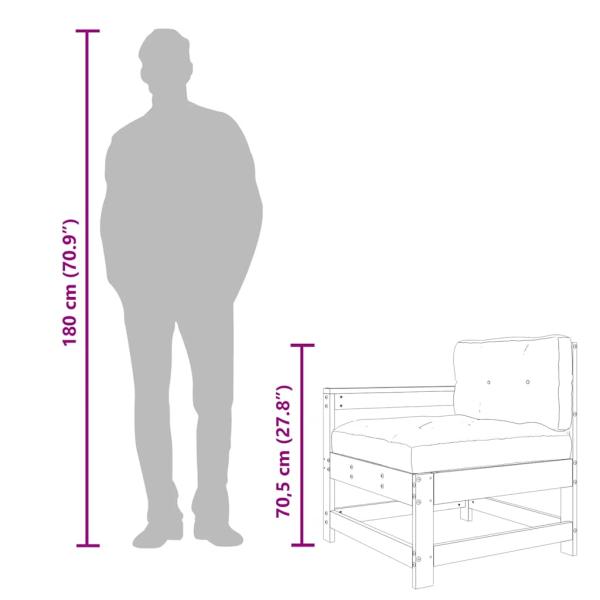 Gartenstuhl mit Kissen Massivholz Douglasie