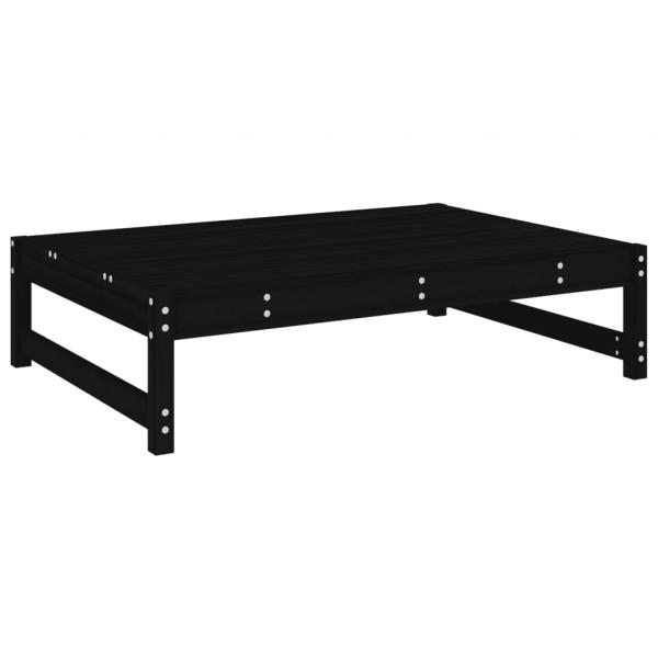 Gartenhocker Schwarz 120x80 cm Massivholz Kiefer