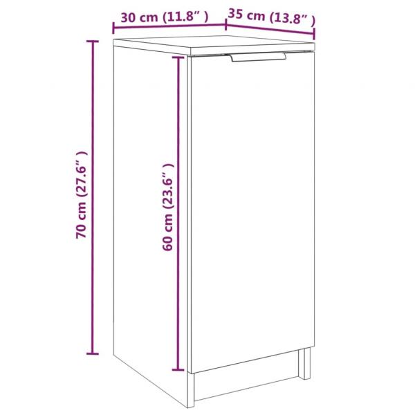 Schuhschrank Schwarz 30x35x70 cm Holzwerkstoff