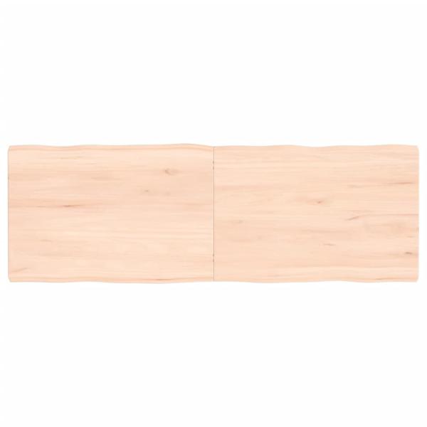 ARDEBO.de - Tischplatte 120x40x(2-4) cm Massivholz Unbehandelt Baumkante