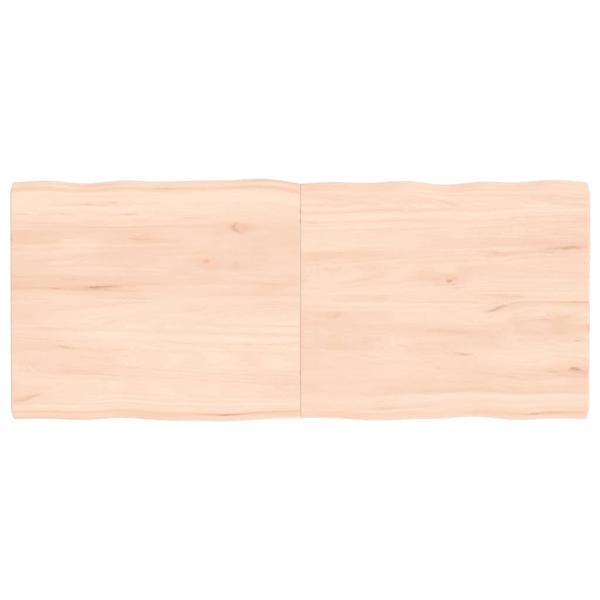 ARDEBO.de - Tischplatte 120x50x(2-4) cm Massivholz Unbehandelt Baumkante