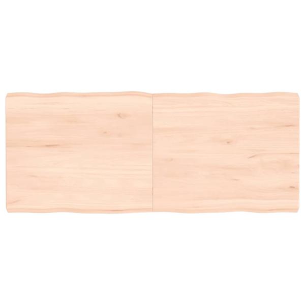 ARDEBO.de - Tischplatte 120x50x(2-6) cm Massivholz Unbehandelt Baumkante