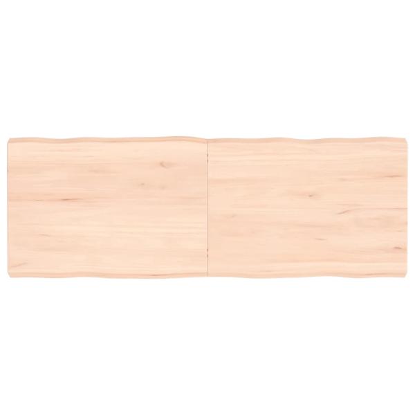 ARDEBO.de - Tischplatte 140x50x(2-6) cm Massivholz Unbehandelt Baumkante
