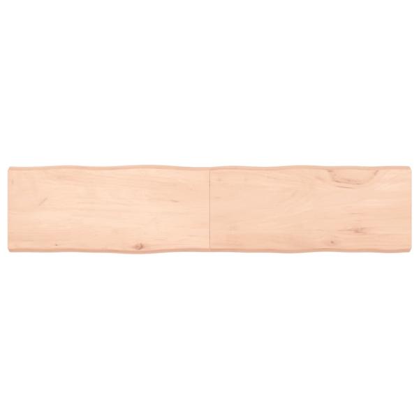 ARDEBO.de - Tischplatte 180x40x(2-6) cm Massivholz Unbehandelt Baumkante