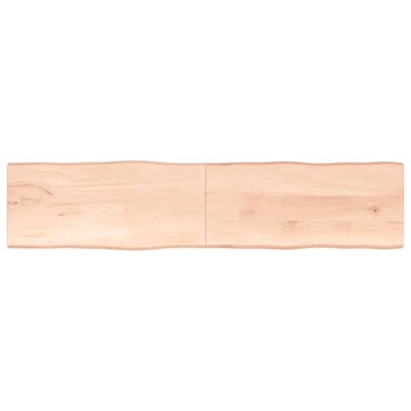 ARDEBO.de - Tischplatte 220x50x(2-4) cm Massivholz Unbehandelt Baumkante