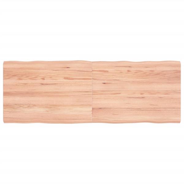 ARDEBO.de - Tischplatte 140x50x(2-4) cm Massivholz Behandelt Baumkante