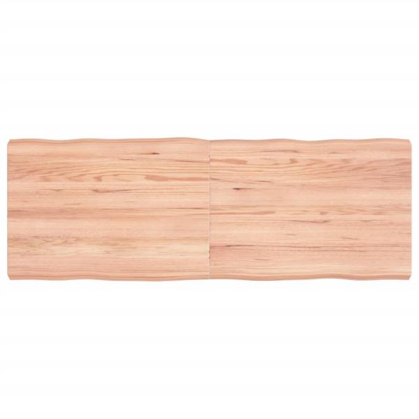 ARDEBO.de - Tischplatte 140x50x(2-6) cm Massivholz Behandelt Baumkante