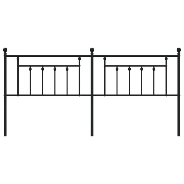 Kopfteil Metall Schwarz 193 cm