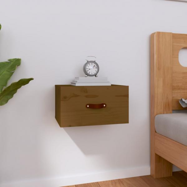 ARDEBO.de - Wand-Nachttisch Honigbraun 40x29,5x22 cm