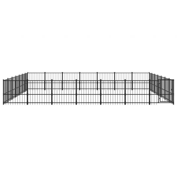 Outdoor-Hundezwinger Stahl 46,1 m²