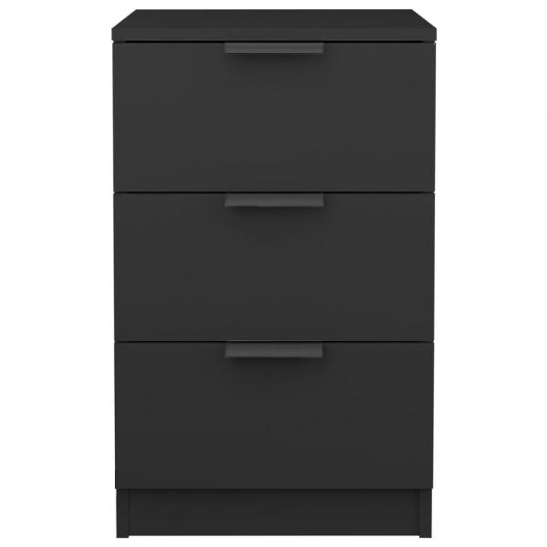 Nachttische 2 Stk. Schwarz 40x36x65 cm