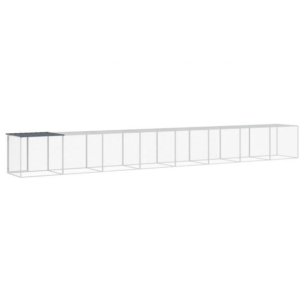 Hühnerkäfig mit Dach Anthrazit 803x98x90 cm Verzinkter Stahl