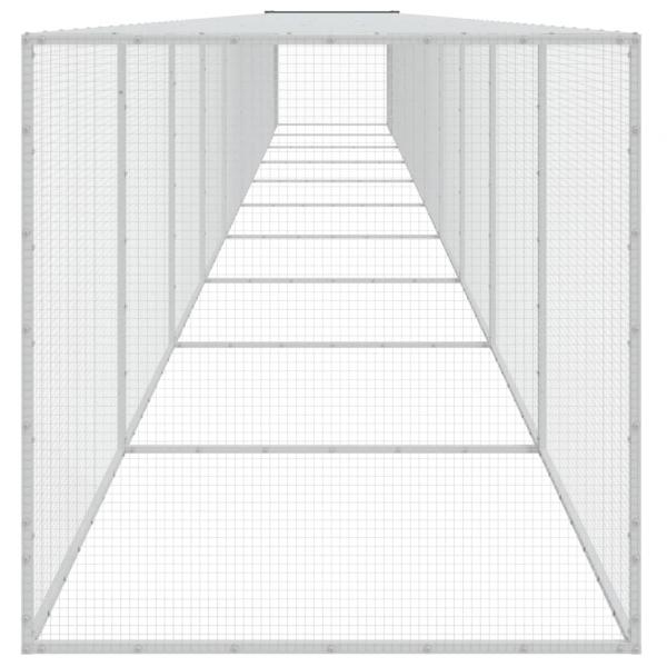 Hühnerkäfig mit Dach Anthrazit 1003x98x90 cm Verzinkter Stahl