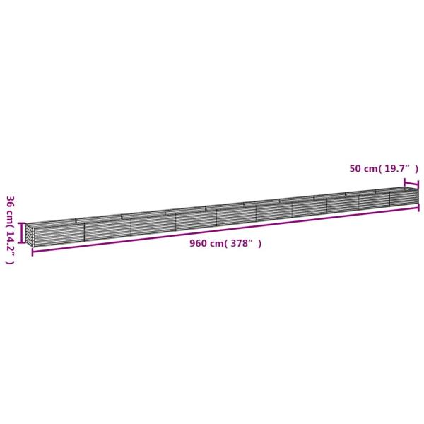 Hochbeet 960x50x36 cm Cortenstahl