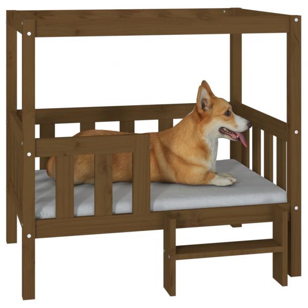  Hundebett Honigbraun 95,5x73,5x90 cm Massivholz Kiefer