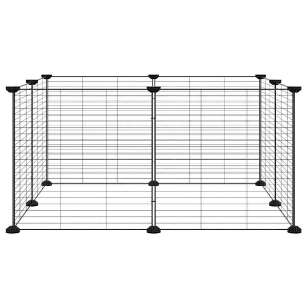 8-tlg. Haustierkäfig Schwarz 35x35 cm Stahl