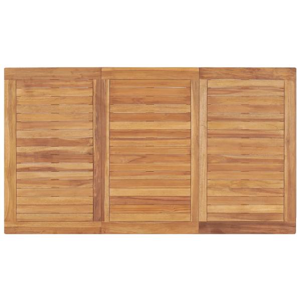7-teiliges Garten-Ess-Set 140 x 80 cm Massivholz Teak