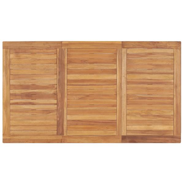 7-teiliges Garten-Ess-Set 140 x 80 cm Massivholz Teak