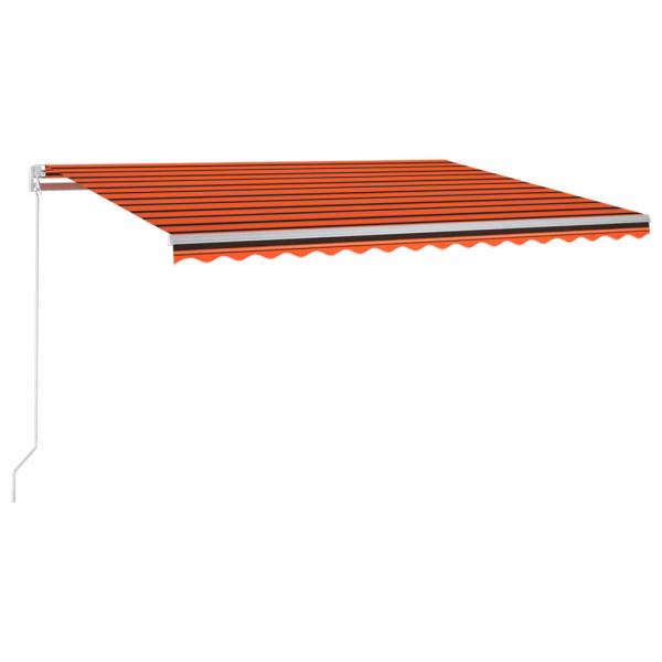 Markise Manuell Einziehbar 450x350 cm Orange und Braun