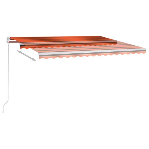 Markise Manuell Einziehbar 450x350 cm Orange und Braun