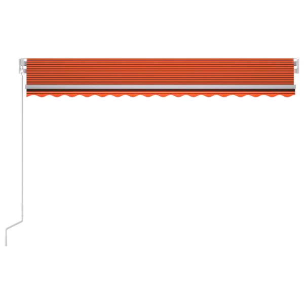 Markise Manuell Einziehbar 450x350 cm Orange und Braun