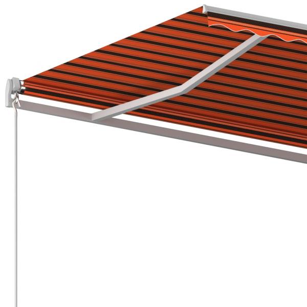 Markise Manuell Einziehbar 450x350 cm Orange und Braun