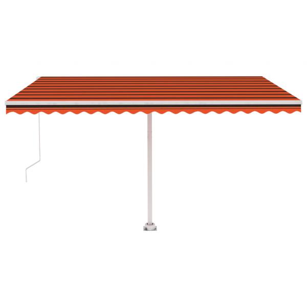 Standmarkise Manuell Einziehbar 450x350 cm Orange/Braun