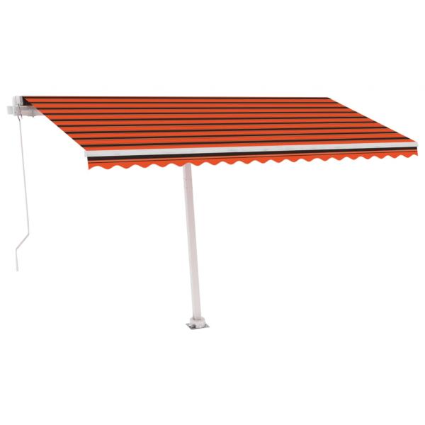 Standmarkise Manuell Einziehbar 450x350 cm Orange/Braun