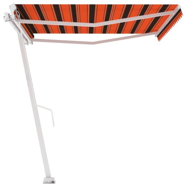 Standmarkise Manuell Einziehbar 450x350 cm Orange/Braun