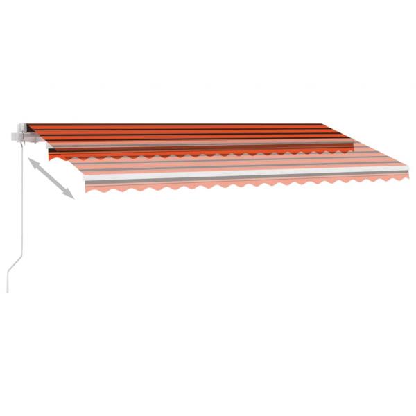 Standmarkise Manuell Einziehbar 450x350 cm Orange/Braun