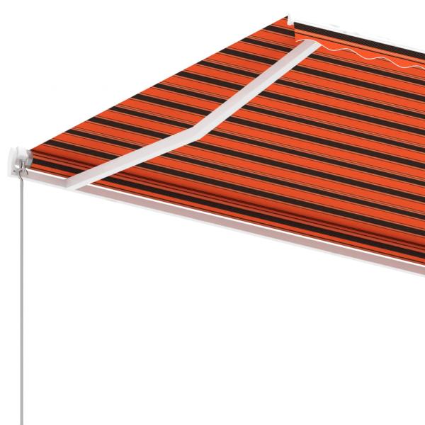 Standmarkise Manuell Einziehbar 450x350 cm Orange/Braun